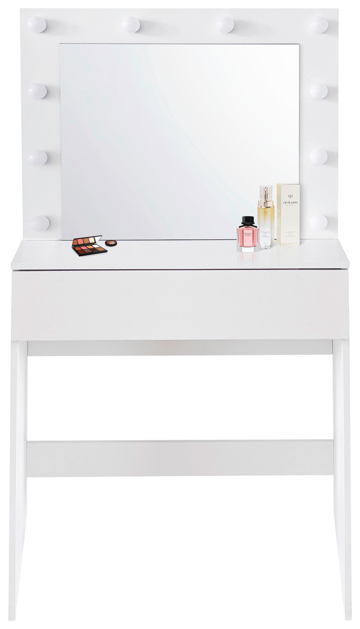 Schminktisch Lola weiß B/H/T: ca. 80x147x40 cm Lola - weiß (80,00/147,00/40,00cm)