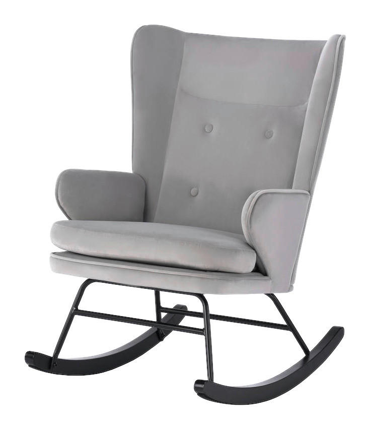 Schaukelstuhl Melorie 100 grau B/H/T: ca. 86x95x65 cm Melorie 100 - schwarz/grau (86,00/95,00/65,00cm) - 360 Living
