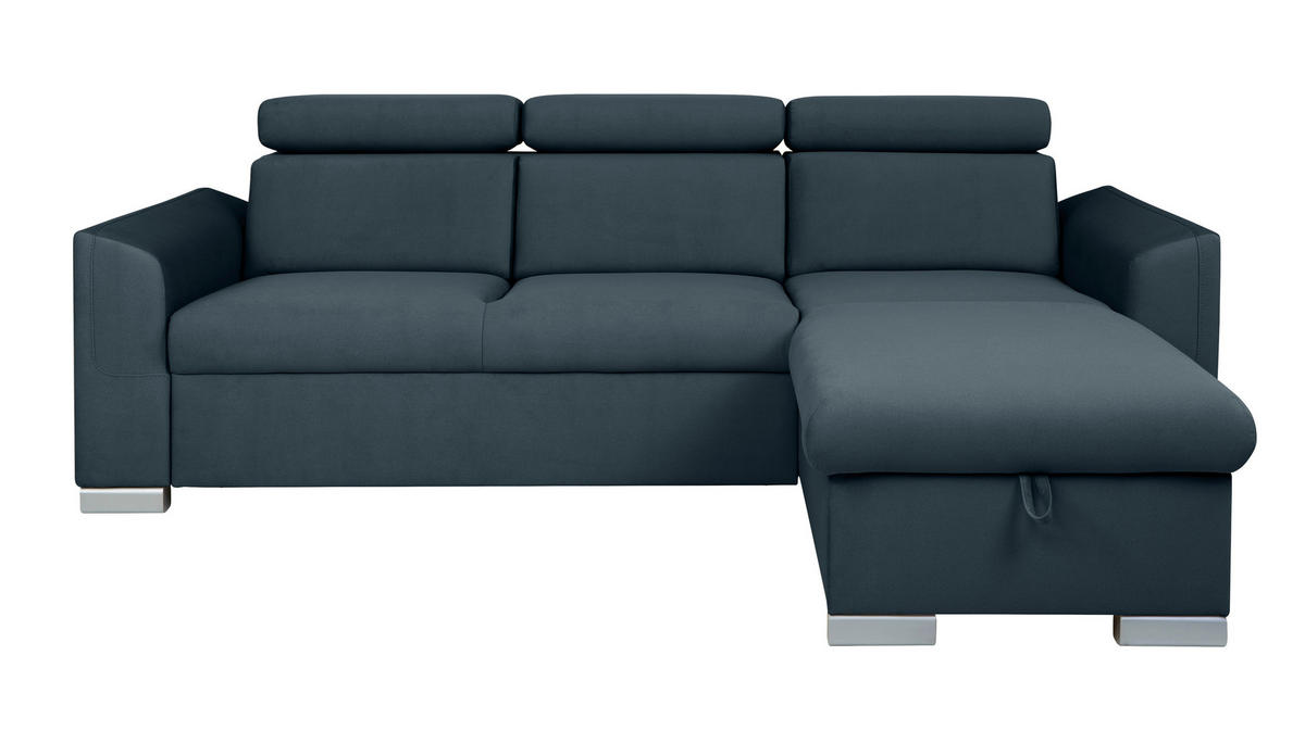Ecksofa Evia anthrazit Microfaser B/H/T: ca. 243x85x186 cm Evia - anthrazit/silber (243,00/85,00/186,00cm)