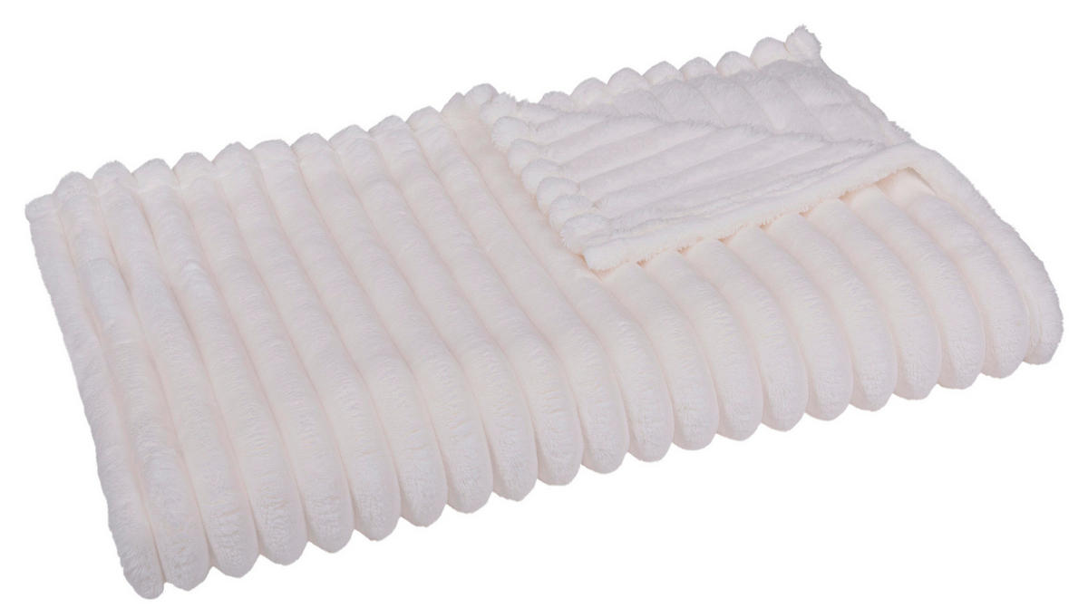 Wohndecke Luxus Flanell Luxus - offwhite (140,00/200,00cm) - POCOline