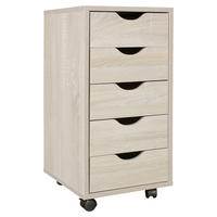 Rollcontainer braun Spanplatte B/H/T: ca. 33x64x38 cm Rollcontainer - braun (33,00/64,00/38,00cm) - Wohnling
