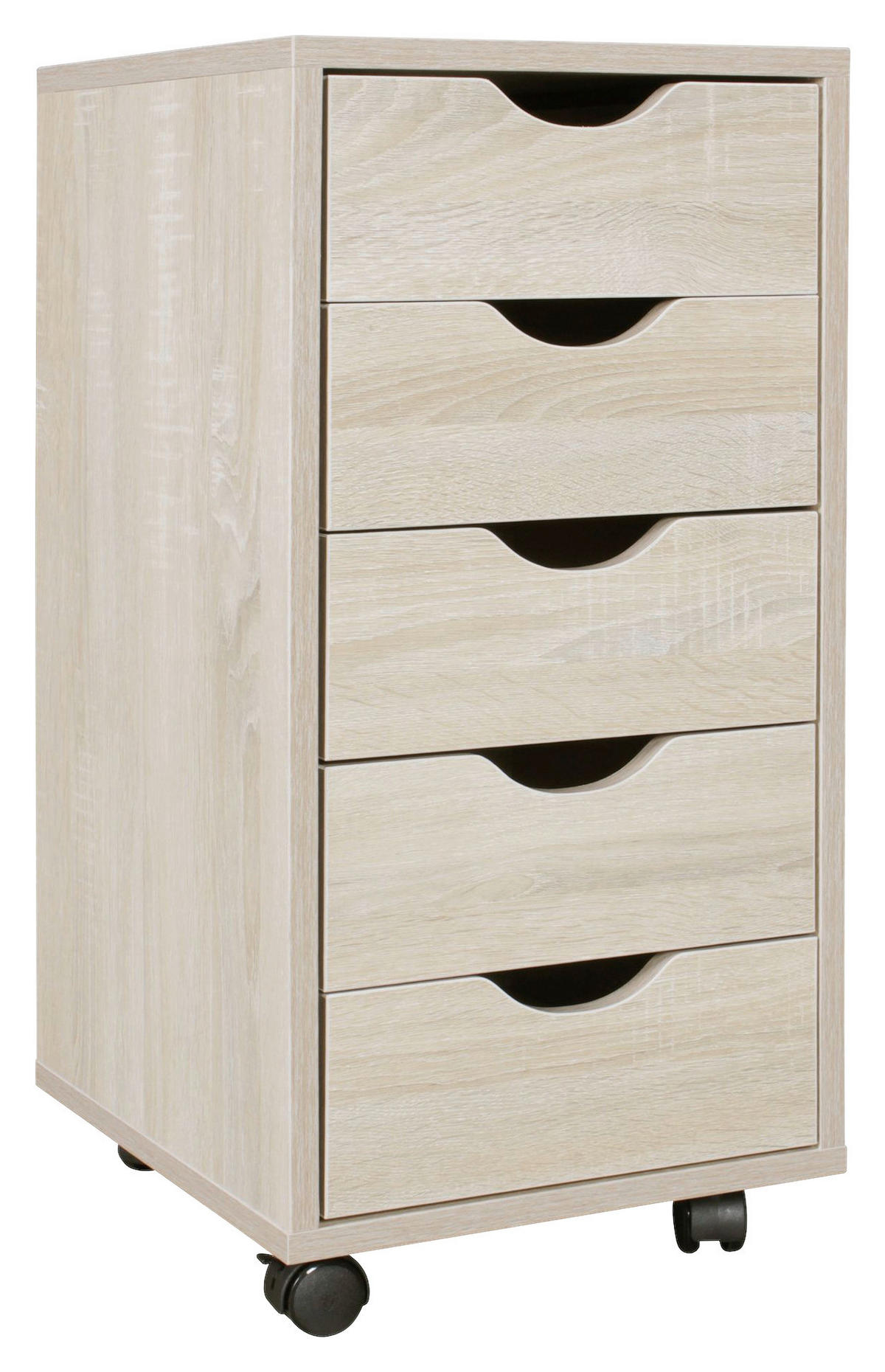 Rollcontainer braun Spanplatte B/H/T: ca. 33x64x38 cm Rollcontainer - braun (33,00/64,00/38,00cm) - Wohnling