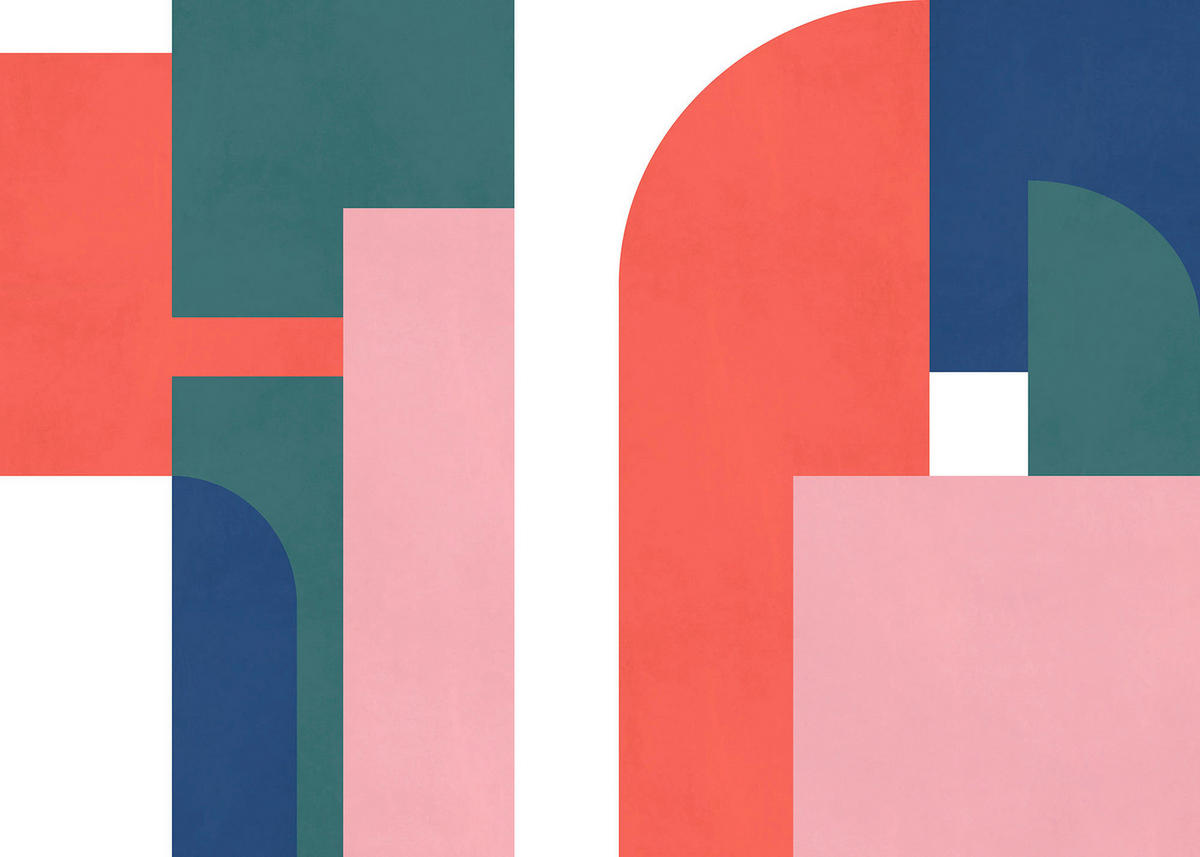 Komar Fototapete Geometric Colours B/L: ca. 350x250 cm Geometric Colours - (350,00/250,00cm) - Komar