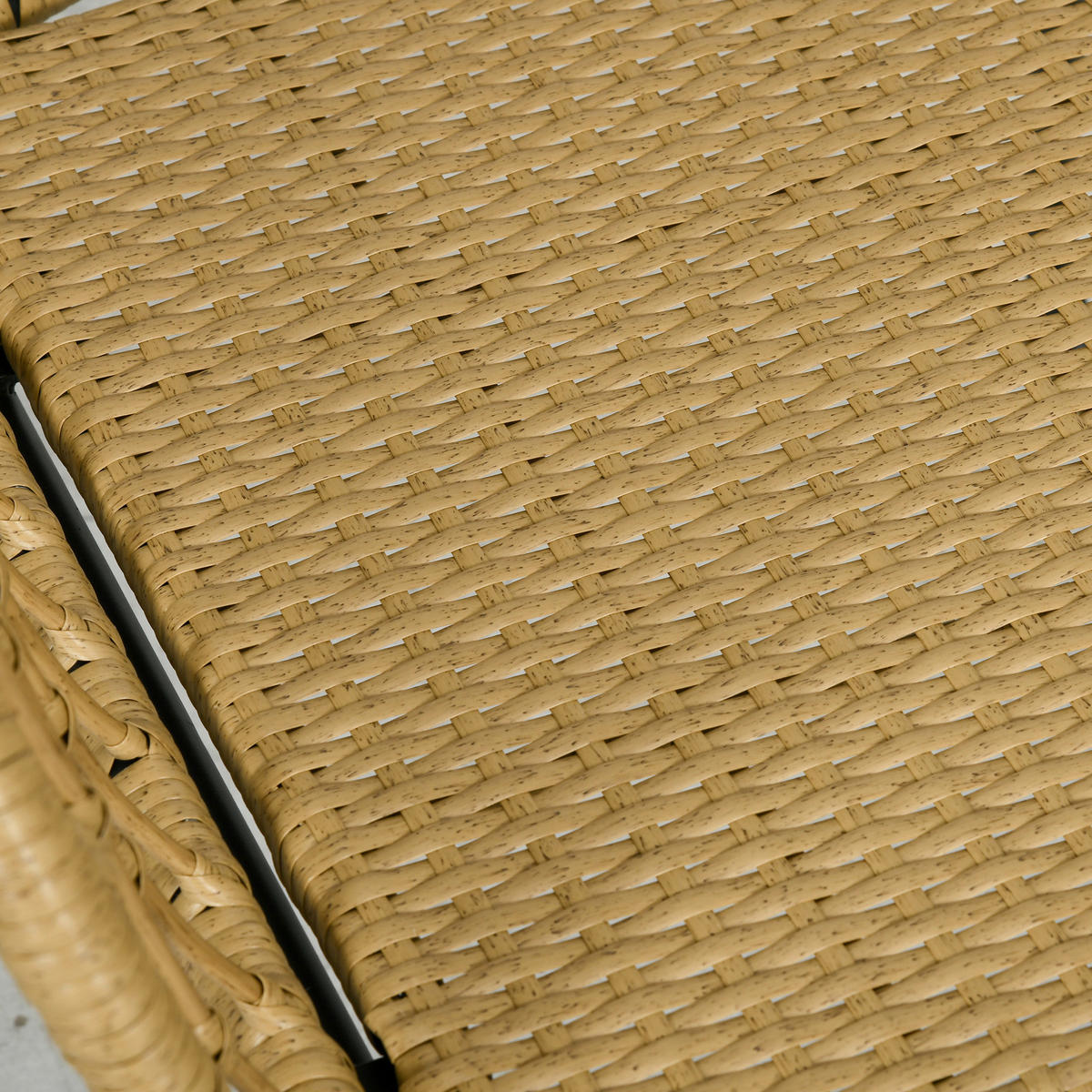 Outsunny Sitzgruppe beige Edelstahl B/H/L: ca. 70x145x78 cm Rattan_Gartenmöbel-Set - beige (78,00/70,00/145,00cm) - Outsunny