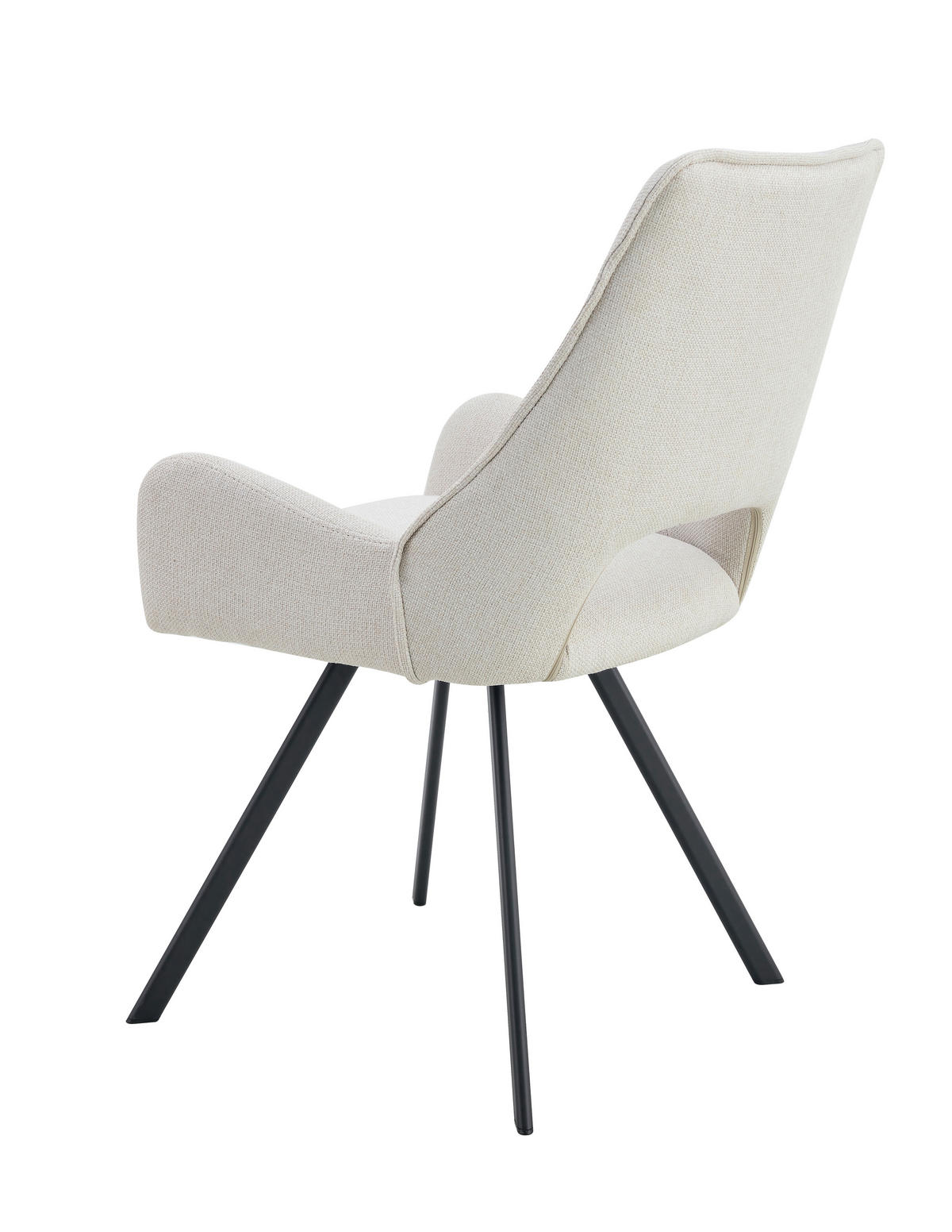 Stuhl HELEN, 2er Set creme schwarz Webstoff B/H/T: ca. 56x63x91 cm HELEN, 2er Set - creme/schwarz (56,00/63,00/91,00cm) - xonox.home