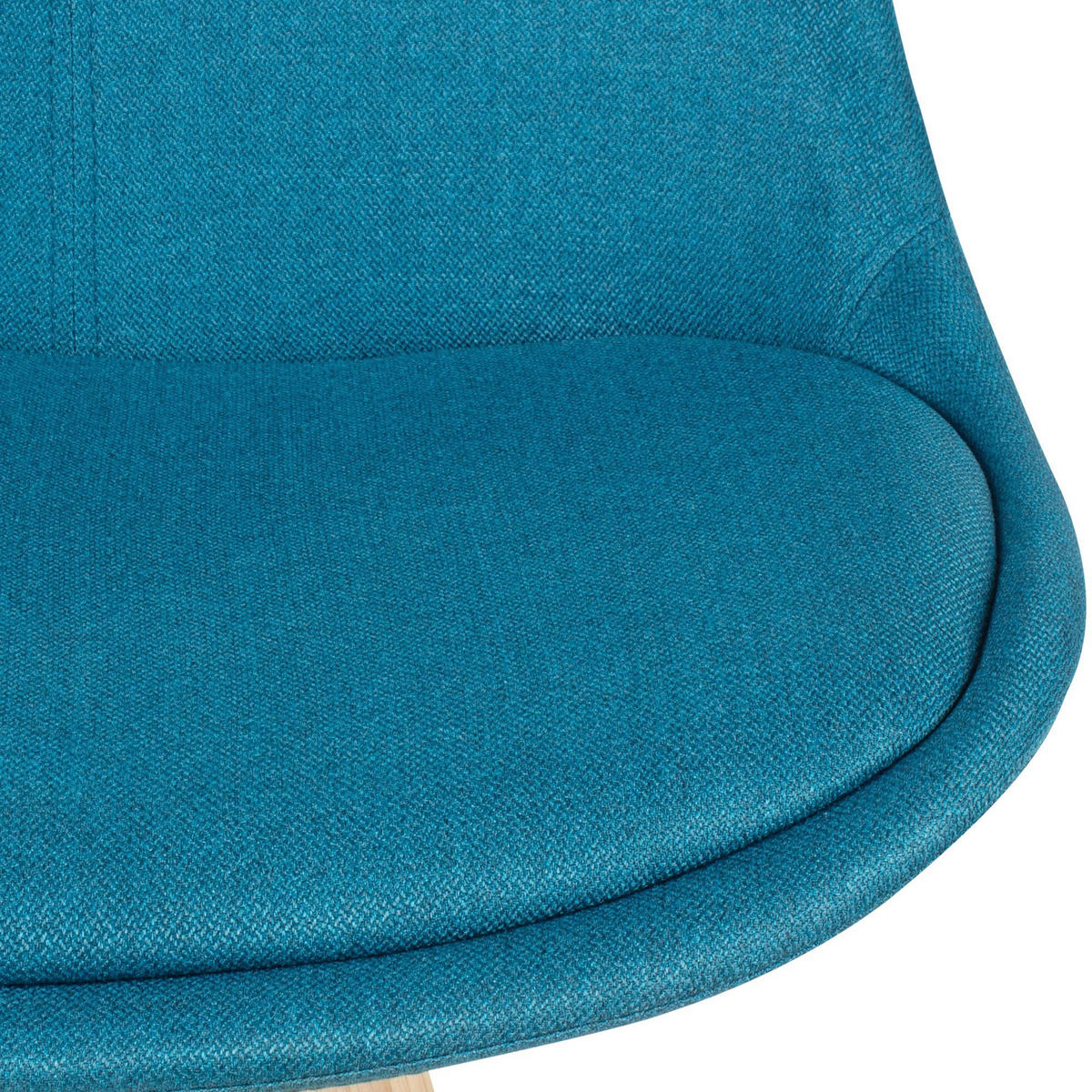 Stuhl 2er-Set blau schwarz Stoff Echtholz B/H/T: ca. 49x87x52 cm 2er-Set - blau/schwarz (49,00/87,00/52,00cm) - Wohnling