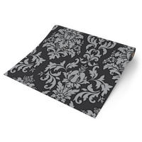 UGEPA Vinyltapete Ornament schwarz grau B/L: ca. 53x1005 cm Vinyltapete_E91219 - schwarz/grau (53,00/1005,00cm) - UGEPA
