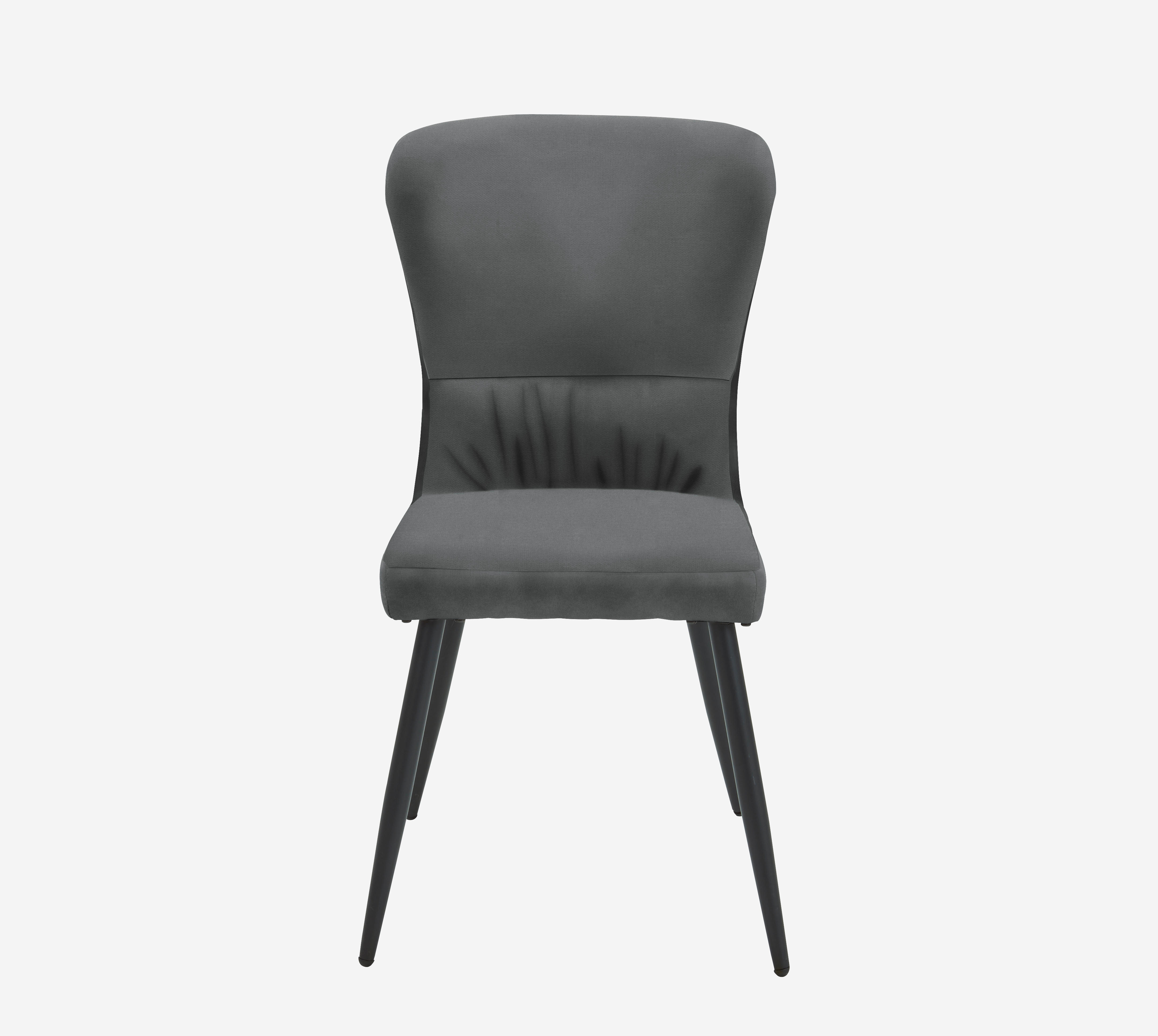 Stuhl Kate grau Samt B/H/T: ca. 60x94,5x51,5 cm Kate - schwarz/grau (60,00/94,50/51,50cm)