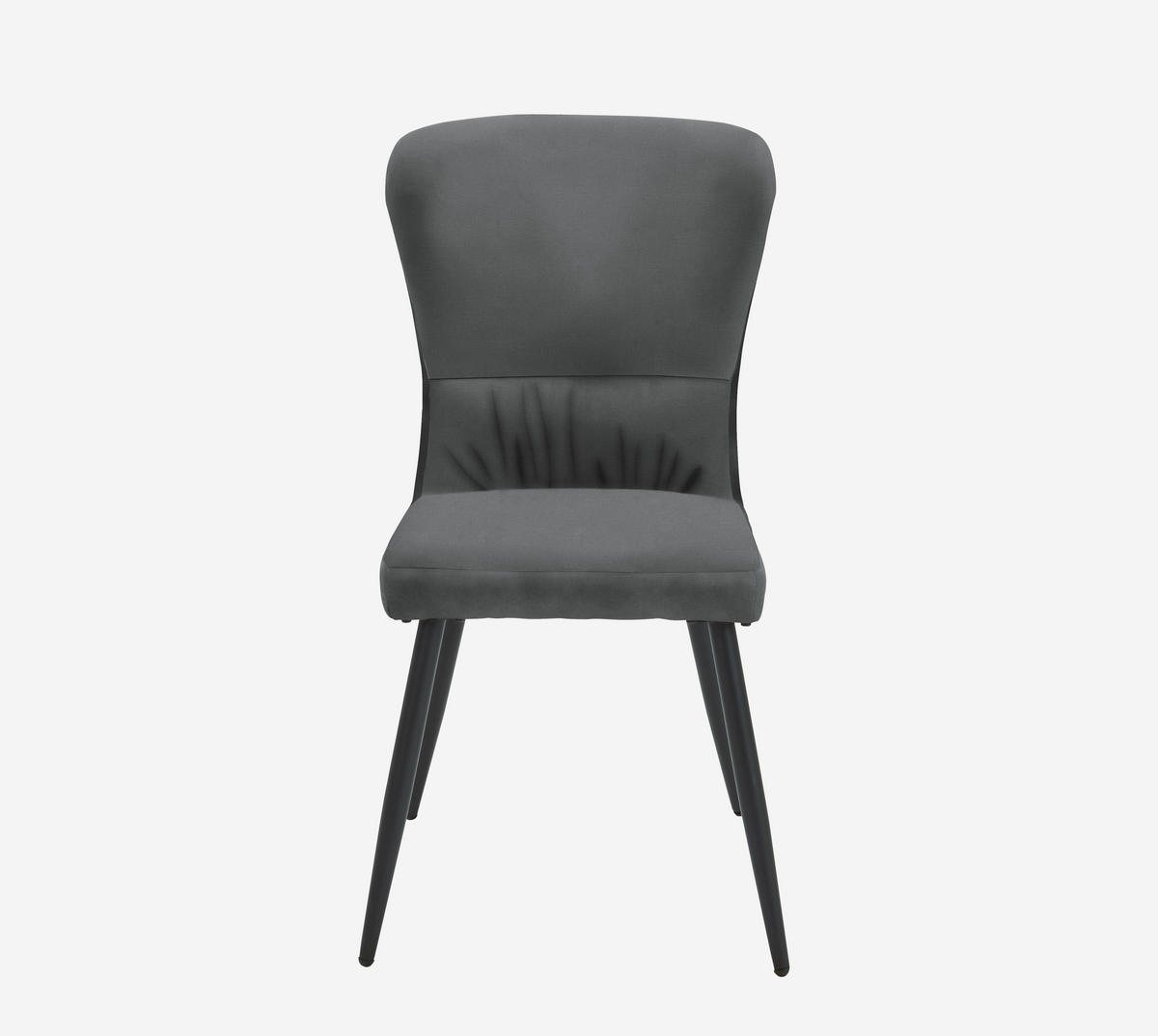 Stuhl Kate grau Samt B/H/T: ca. 60x94,5x51,5 cm Kate - schwarz/grau (60,00/94,50/51,50cm)