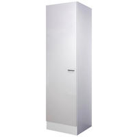 Seitenschrank Wito weiß B/H/T: ca. 50x200x57 cm Wito - weiß/Edelstahl (50,00/200,00/57,00cm) - Flex-Well