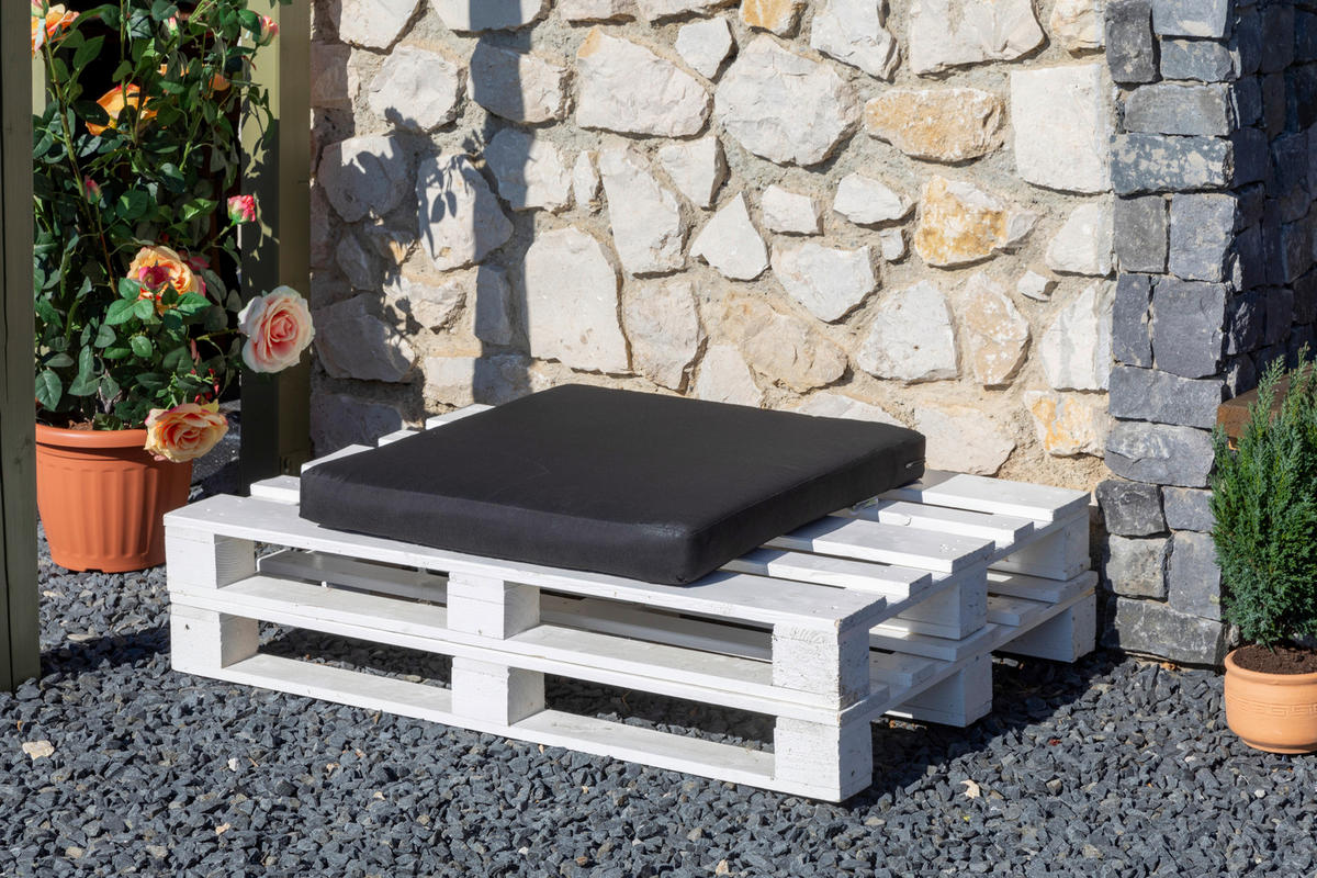 Beo Lounge-Sitzkissen anthrazit Baumwolle B/H/L: ca. 70x8x70 cm Lounge-Sitzkissen - anthrazit (70,00/70,00/8,00cm) - Beo