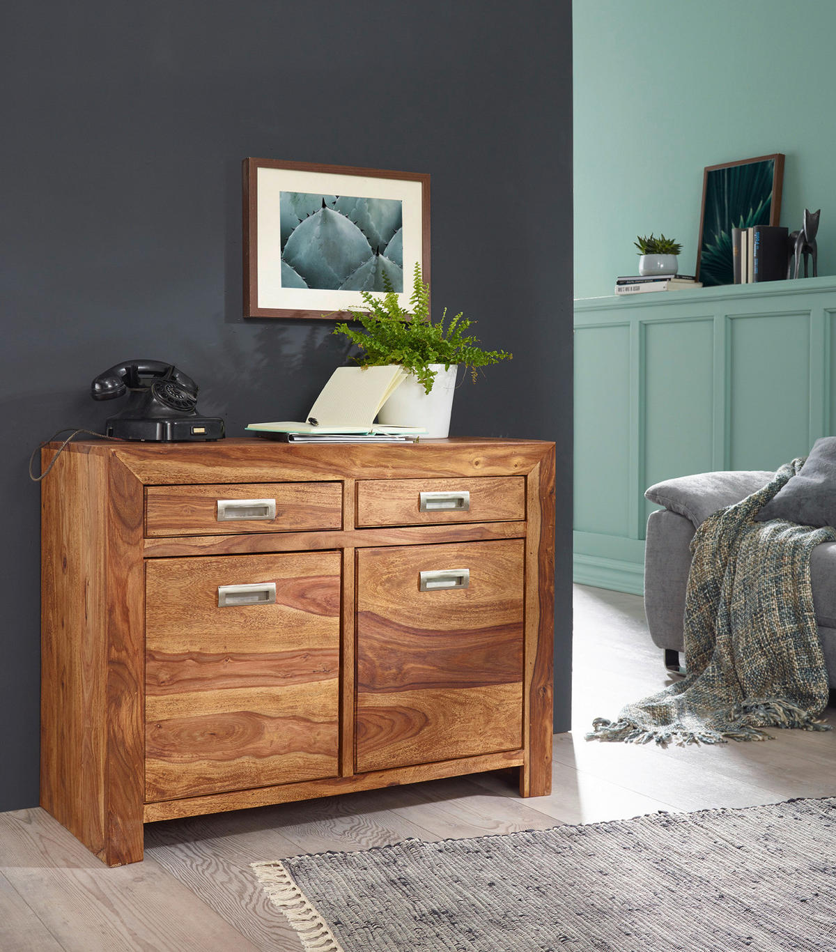 Sideboard natur B/H/T: ca. 90x70x40 cm Sideboard - natur (90,00/70,00/40,00cm) - Wohnling