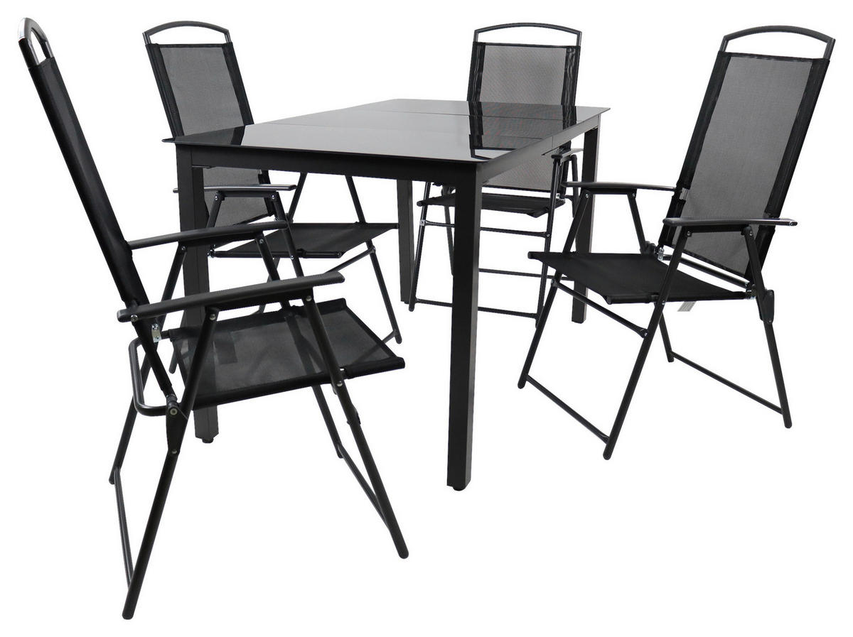 VCM Gartensitzgruppe anthrazit Stahl B/H/T: ca. 140x76x80 cm Gartensitzgruppe - anthrazit (140,00/76,00/80,00cm) - VCM