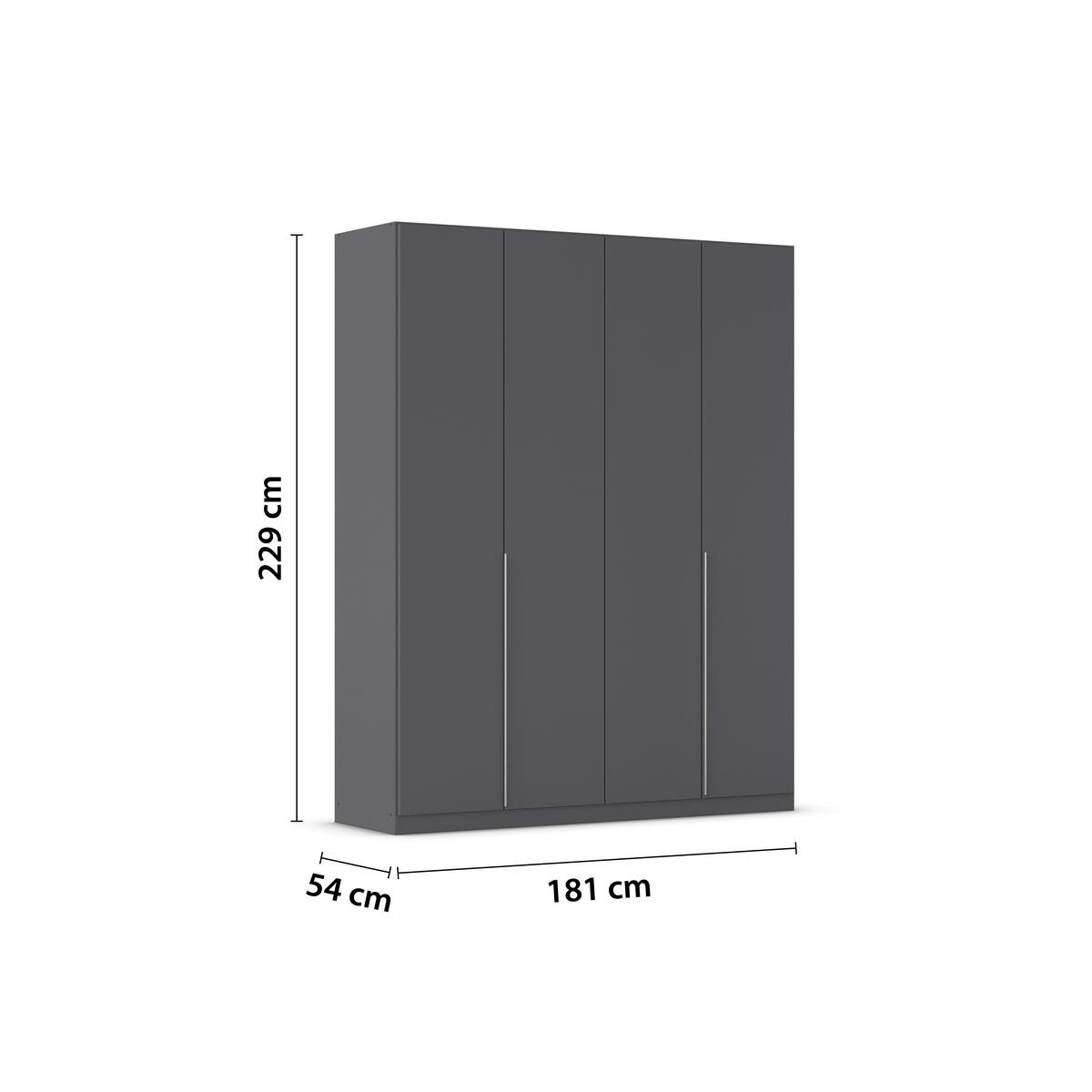 Kleiderschrank Alabama grau B/H/T: ca. 181x229x54 cm Alabama - Alu/grau (181,00/229,00/54,00cm)