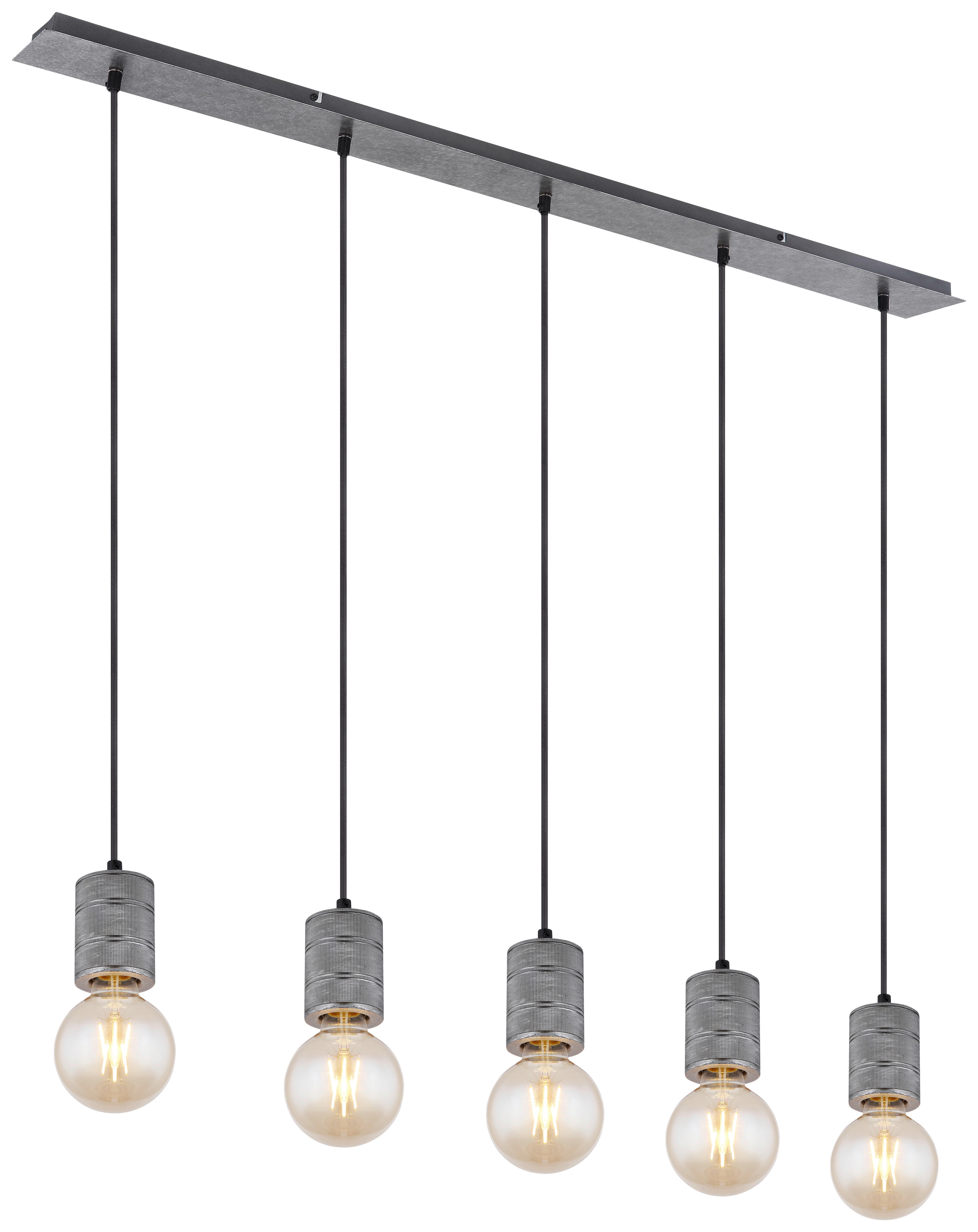 GLOBO Pendelleuchte FREDDY 54036-5H braun silber Aluminium Metall B/H/T: ca. 10x120x115 cm 5.0 Brennstellen FREDDY - braun/silber (10,00/120,00/115,00cm) - GLOBO