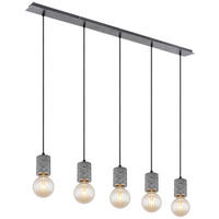GLOBO Pendelleuchte FREDDY 54036-5H braun silber Aluminium Metall B/H/T: ca. 10x120x115 cm 5.0 Brennstellen FREDDY - braun/silber (10,00/120,00/115,00cm) - GLOBO