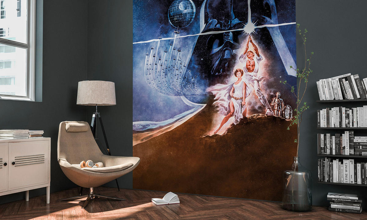 Komar Fototapete Star Wars Poster Classic 2 B/L: ca. 200x250 cm Star Wars Poster Classic 2 - (200,00/250,00cm) - Komar