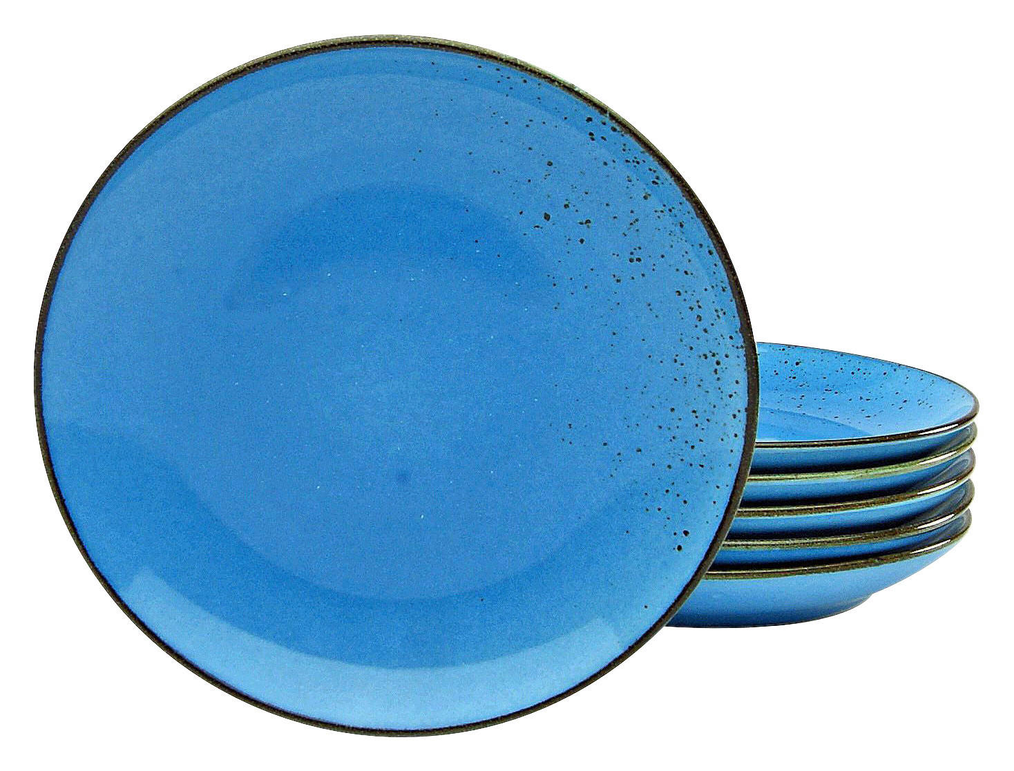 CreaTable Dessertteller NATURE COLLECTION blau Steinzeug D: ca. 20 cm NATURE COLLECTION - blau (20,00cm) - CreaTable