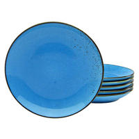 CreaTable Dessertteller NATURE COLLECTION blau Steinzeug D: ca. 20 cm NATURE COLLECTION - blau (20,00cm) - CreaTable