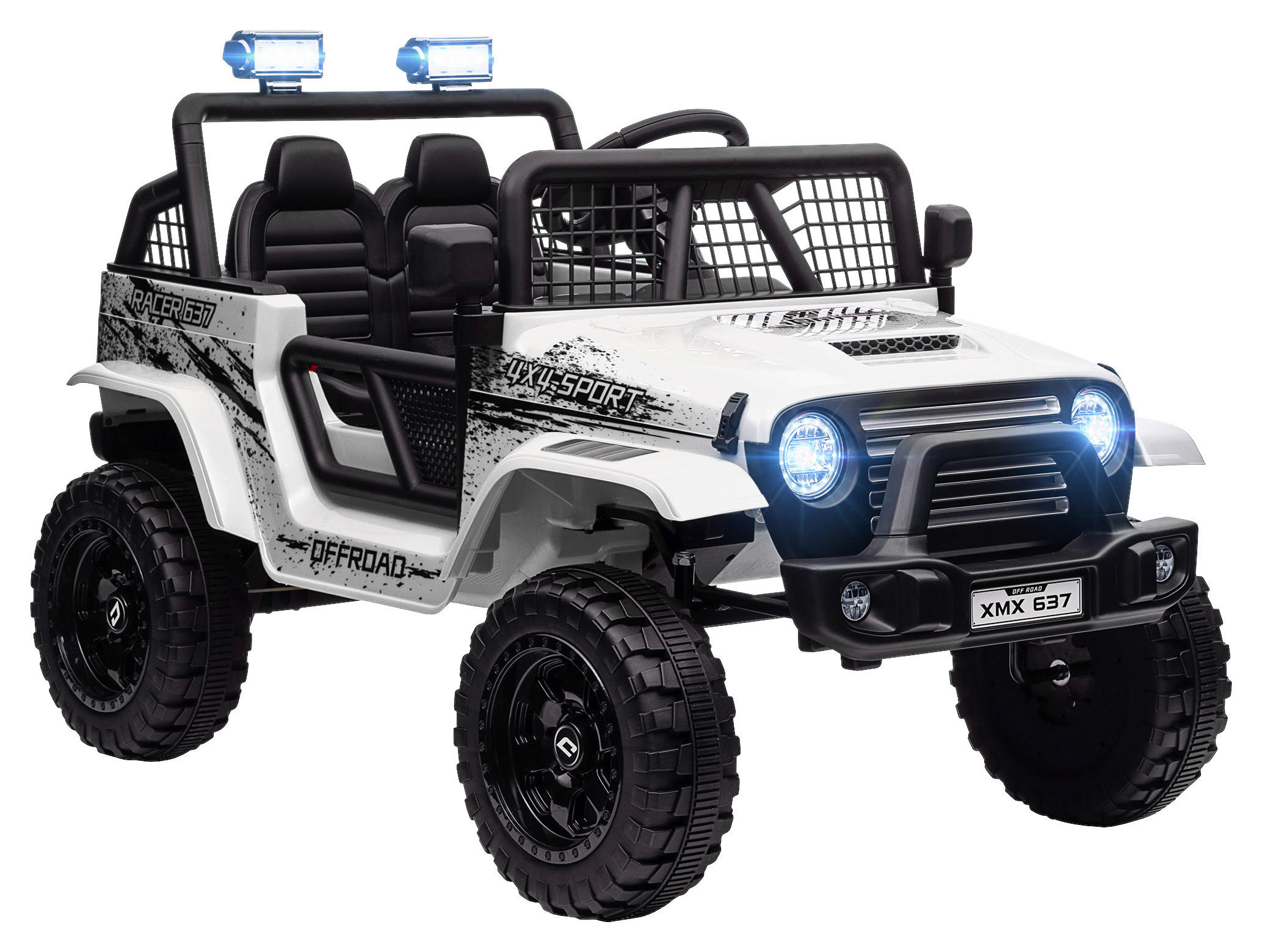 AIYAPLAY Kinder-Elektroauto weiß B/H/L: ca. 67x68,5x109 cm Kinder-Elektroauto - weiß (109,00/67,00/68,50cm) - AIYAPLAY