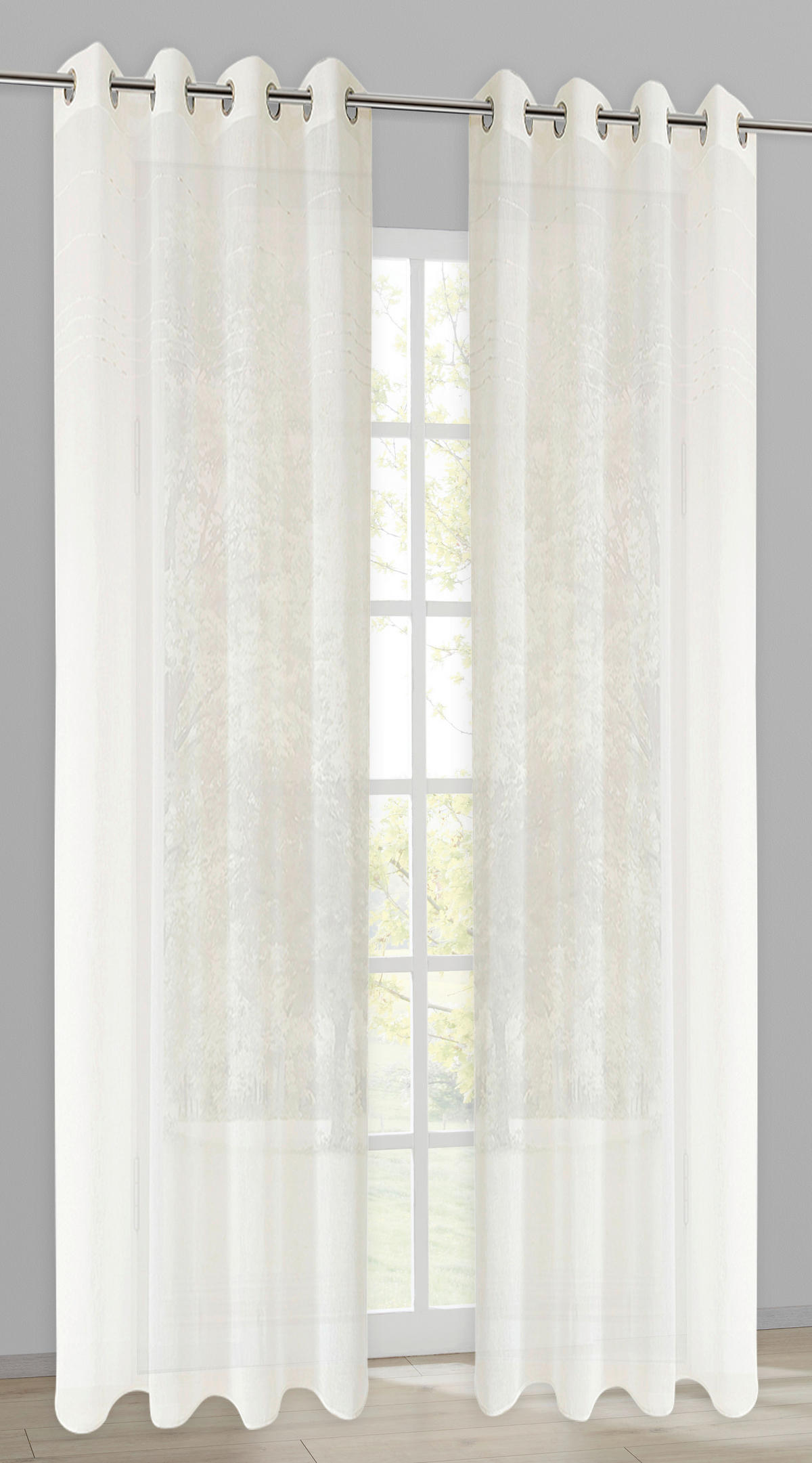 Ösenvorhang Heidelberg offwhite B/L: ca. 140x245 cm Heidelberg - offwhite (140,00/245,00cm)