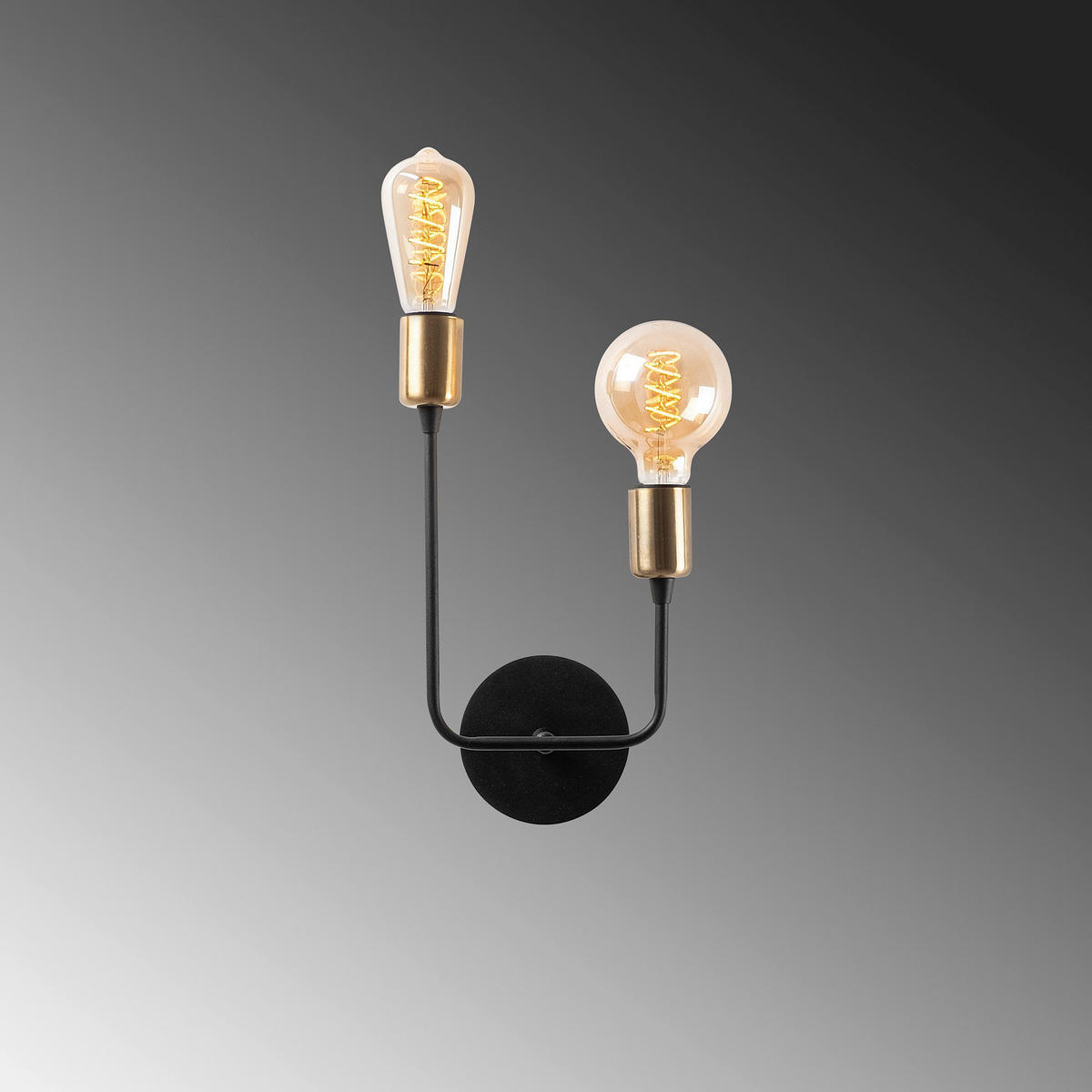 Opviq Wandleuchte schwarz Eisen B/H/L: ca. 16x36x21 cm E27 1 Brennstellen Dolma - schwarz (21,00/16,00/36,00cm) - Opviq