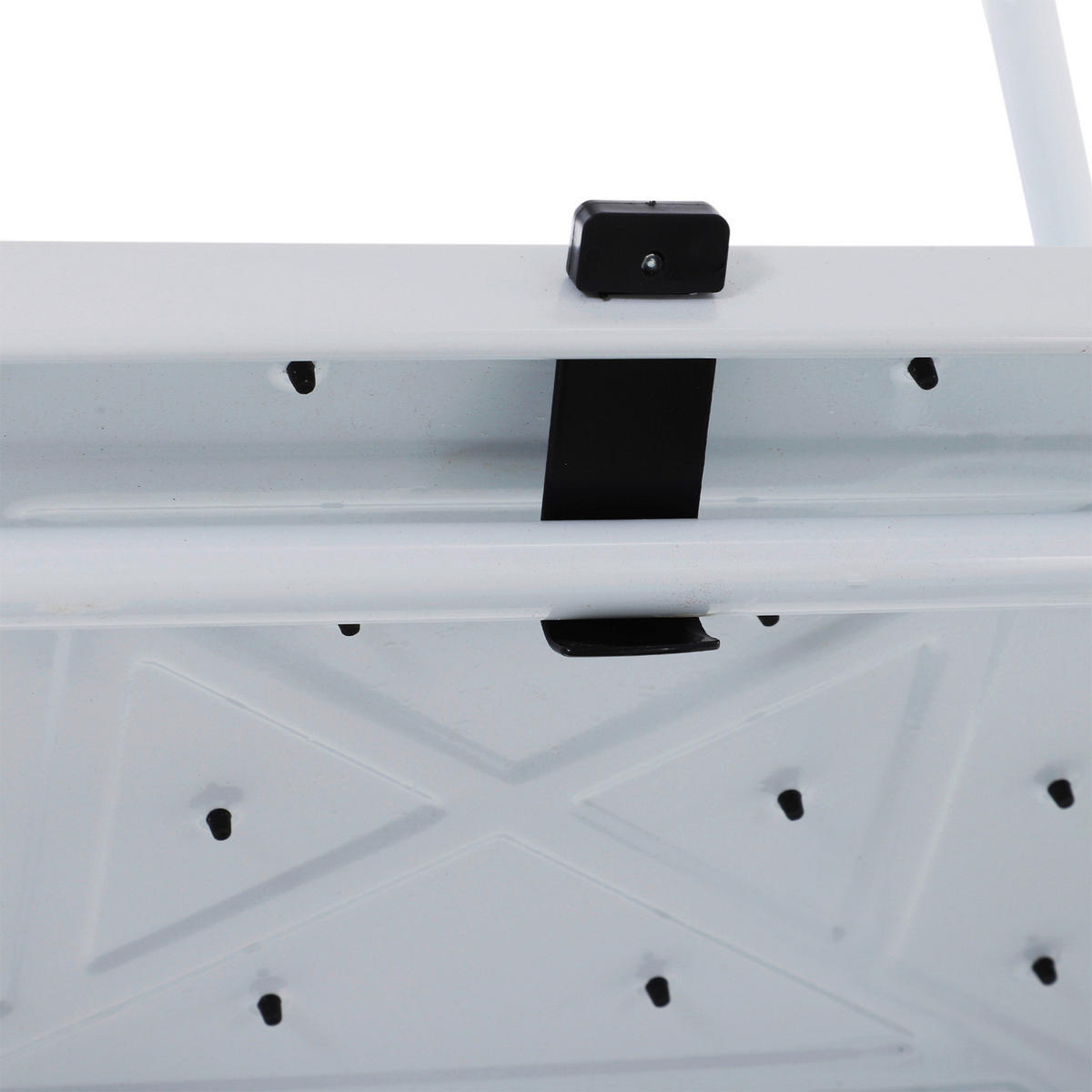 HOMCOM Leiter Edelstahl B/H/L: ca. 83x50x155 cm Trittleiter - weiß/schwarz (155,00/83,00/50,00cm) - HOMCOM