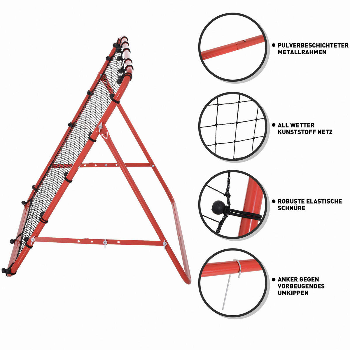 HOMCOM Netzrückprallwand Rebounder Netzrückprallwand_Rebounder_Tor - HOMCOM