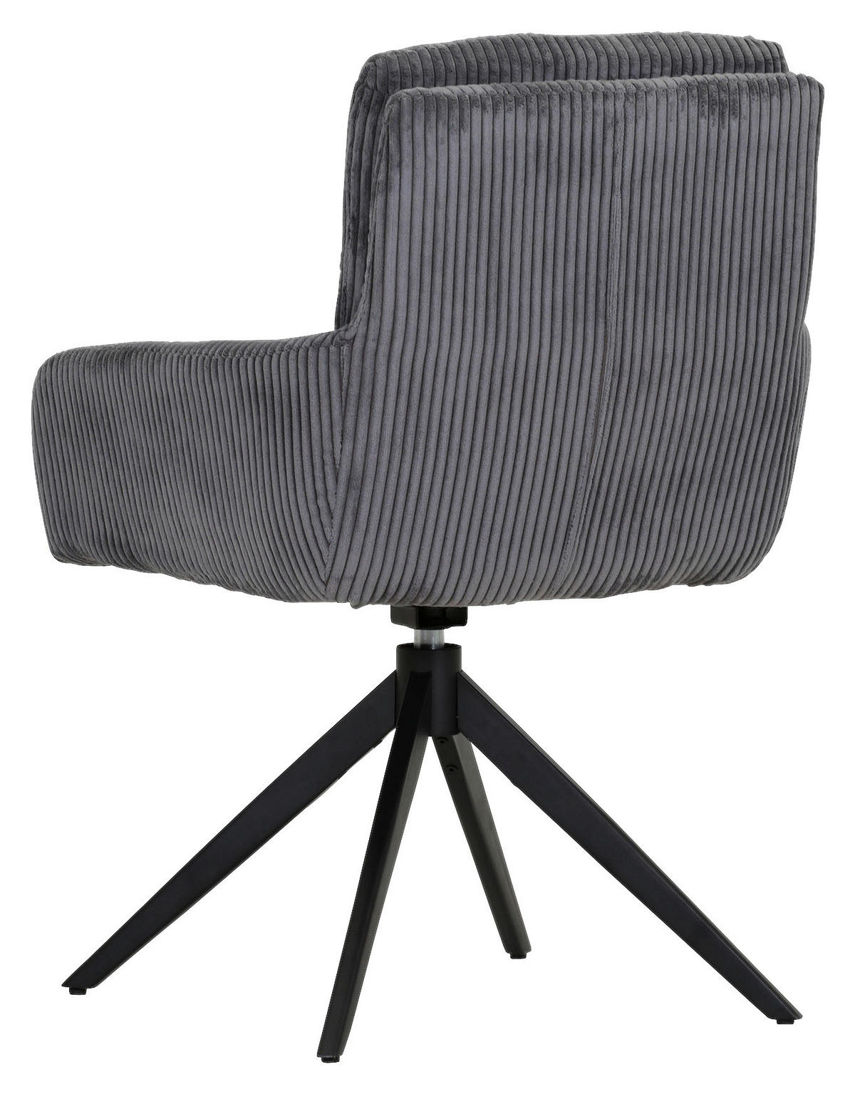 Drehstuhl Olmo anthrazit Kord B/H/T: ca. 60x89x69 cm Olmo - schwarz/anthrazit (60,00/89,00/69,00cm)