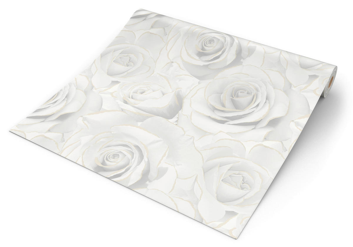 UGEPA Vinyltapete Rosen grau gold B/L: ca. 53x1005 cm Vinyltapete_J28700 - gold/grau (53,00/1005,00cm) - UGEPA