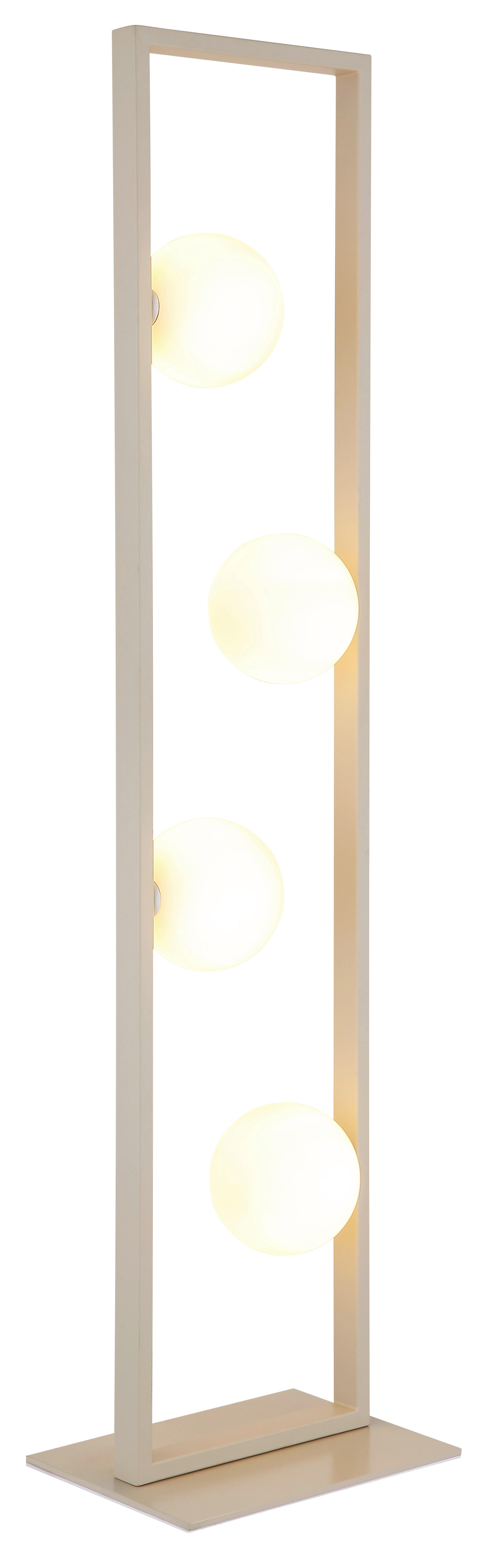 GLOBO Stehleuchte Opal rostfarbig sand Glas Metall B/H/L: ca. 20x110x28 cm G9 4 Brennstellen NANDA - sand/rostfarbig (28,00/20,00/110,00cm) - GLOBO