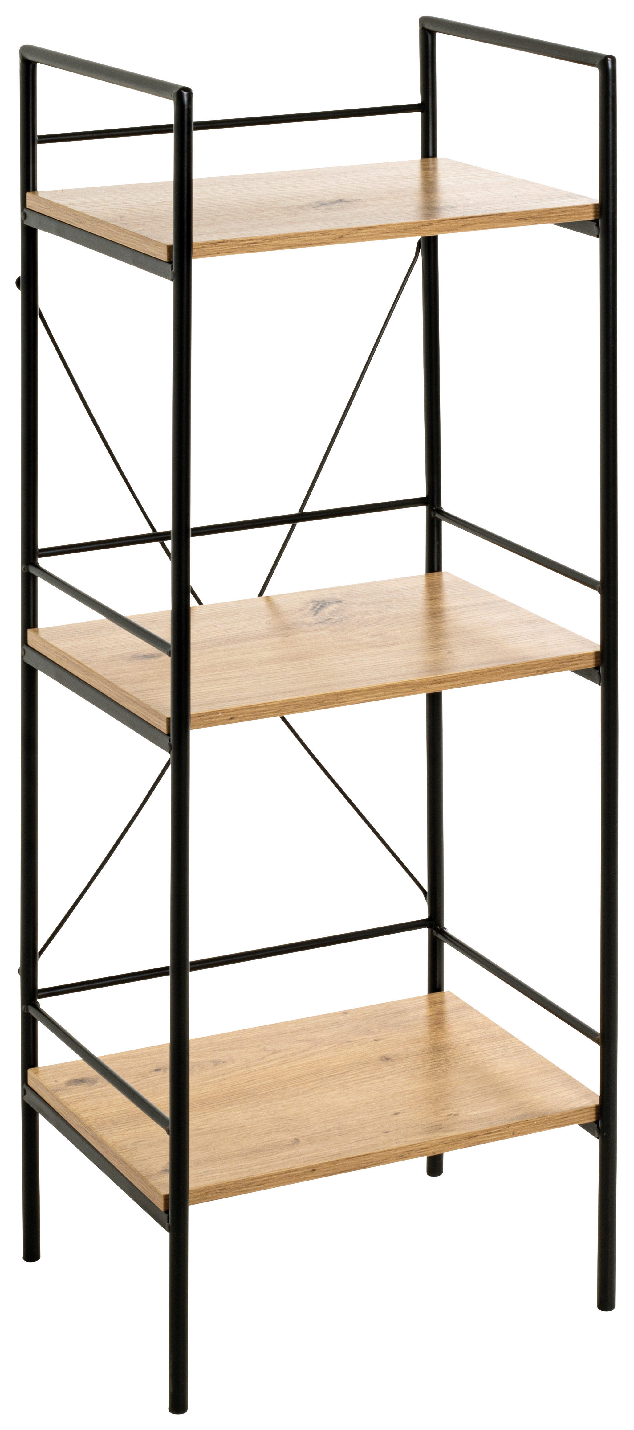 Regal  Eiche Nachbildung schwarz B/H/T: ca. 34x96x27 cm Mosel_2_Regal 21958 - Eiche/schwarz (34,00/96,00/27,00cm)