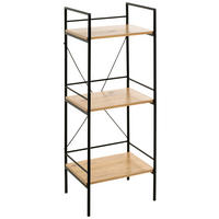 Regal  Eiche Nachbildung schwarz B/H/T: ca. 34x96x27 cm Mosel_2_Regal 21958 - Eiche/schwarz (34,00/96,00/27,00cm)