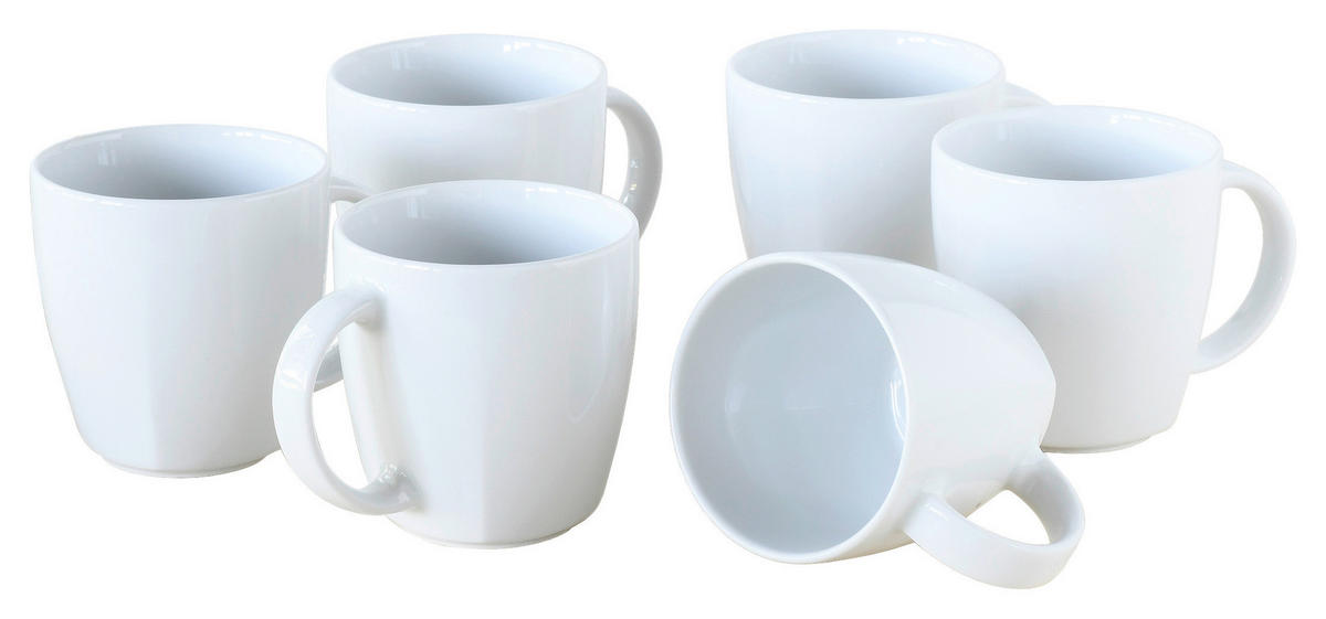 CreaTable Kaffeebecher Victoria weiß Porzellan 6 tlg. Victoria - weiß (0,00cm) - CreaTable