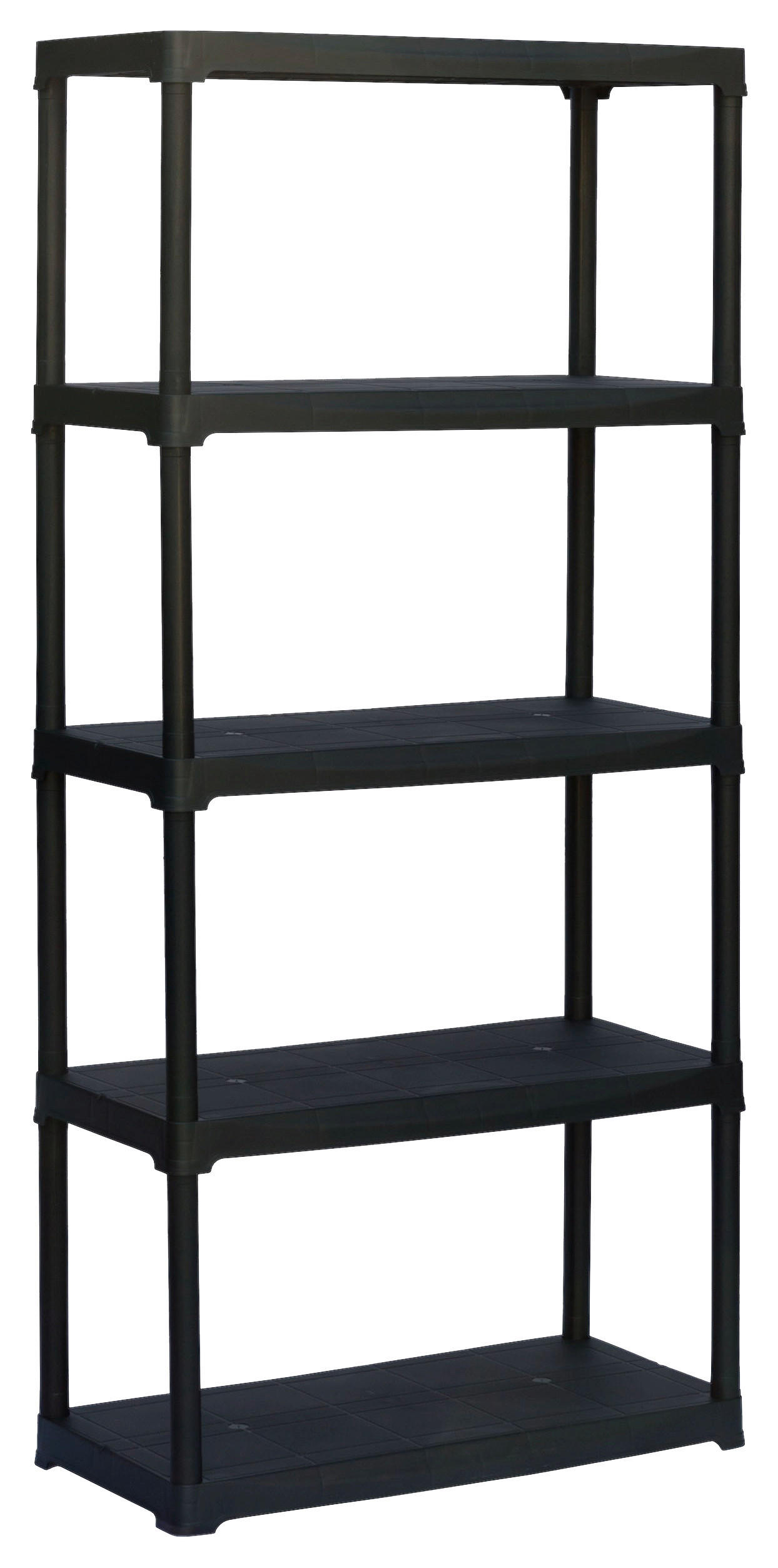 ArtPlast Kunststoffregal schwarz Kunststoff B/H/T: ca. 90x176x40 cm Kunststoffregal T90/5 - schwarz (90,00/176,00/40,00cm) - ArtPlast