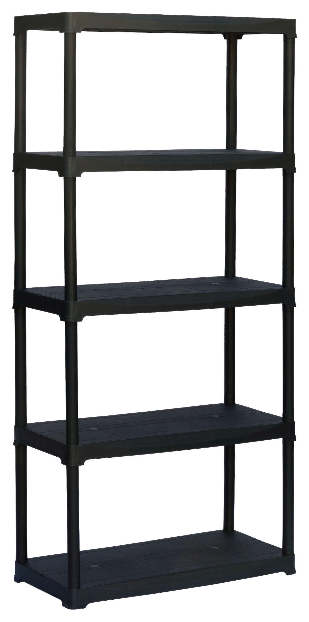 ArtPlast Kunststoffregal schwarz Kunststoff B/H/T: ca. 90x176x40 cm Kunststoffregal T90/5 - schwarz (90,00/176,00/40,00cm) - Artplast
