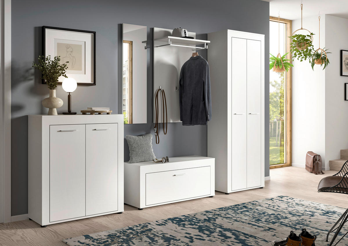 Garderobe JAM weiß B/H/T: ca. 200x191x35 cm JAM - weiß (200,00/191,00/35,00cm) - xonox.home