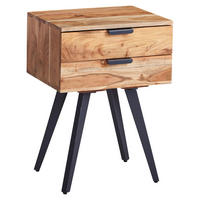 Nachtkonsole braun B/H/T: ca. 47x65x35 cm Nachtkonsole - braun (47,00/65,00/35,00cm) - Wohnling