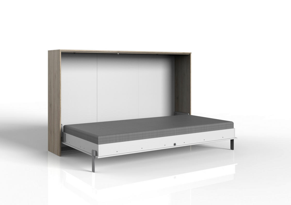 Klappbett Juist Eiche Nachbildung Liegefläche B/L: ca. 120x200 cm Juist - Eiche/weiß (212,00/134,00/43,00cm)