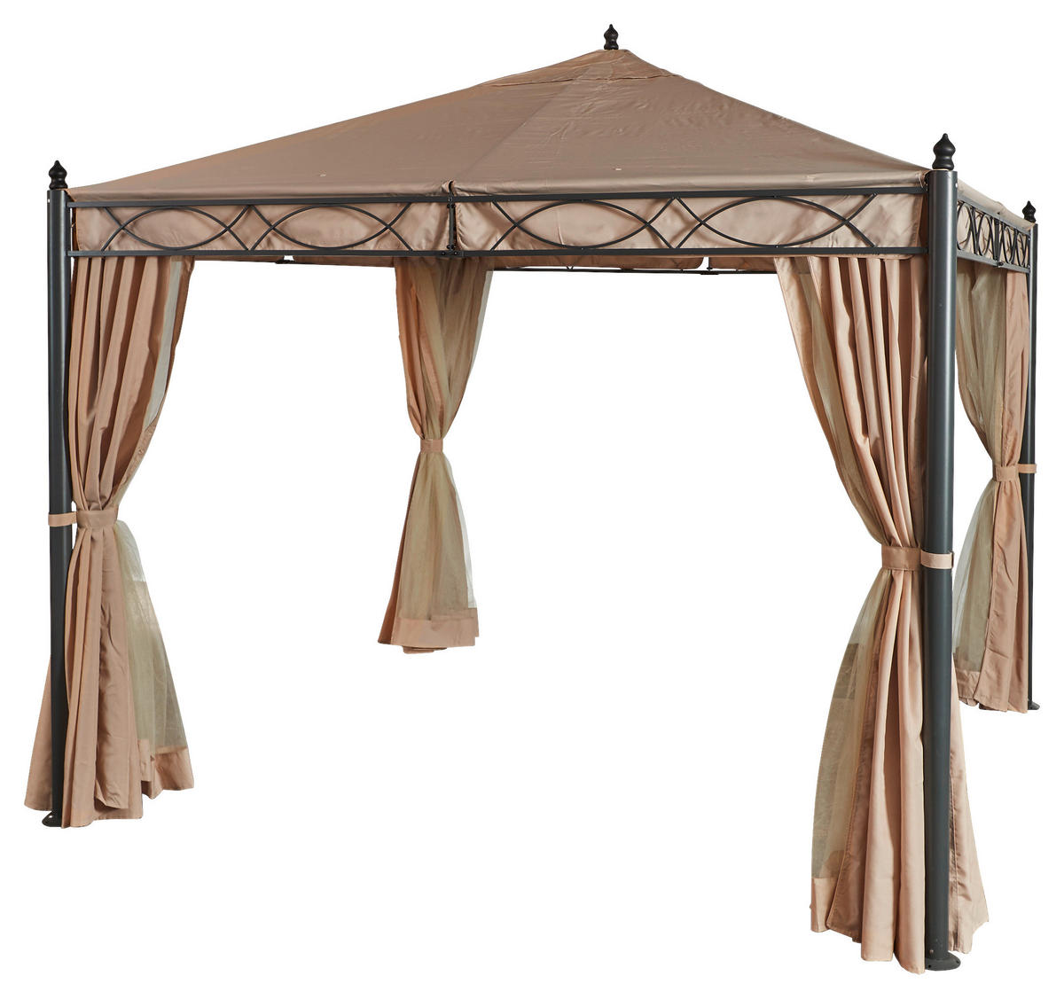 Grasekamp Pavillon Rom beige Stahl B/H/L: ca. 300x270x300 cm Rom - beige (300,00/300,00/270,00cm) - Grasekamp