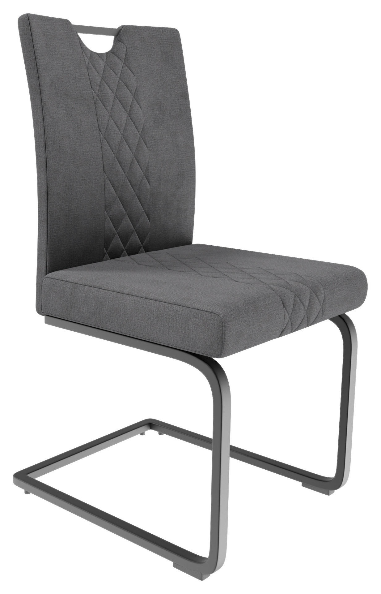 Schwingstuhl Alabama dunkelgrau Microfaser B/H/T: ca. 50x94x60 cm Alabama - schwarz/dunkelgrau (50,00/94,00/60,00cm)