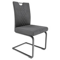 Schwingstuhl Alabama dunkelgrau Microfaser B/H/T: ca. 50x94x60 cm Alabama - schwarz/dunkelgrau (50,00/94,00/60,00cm)