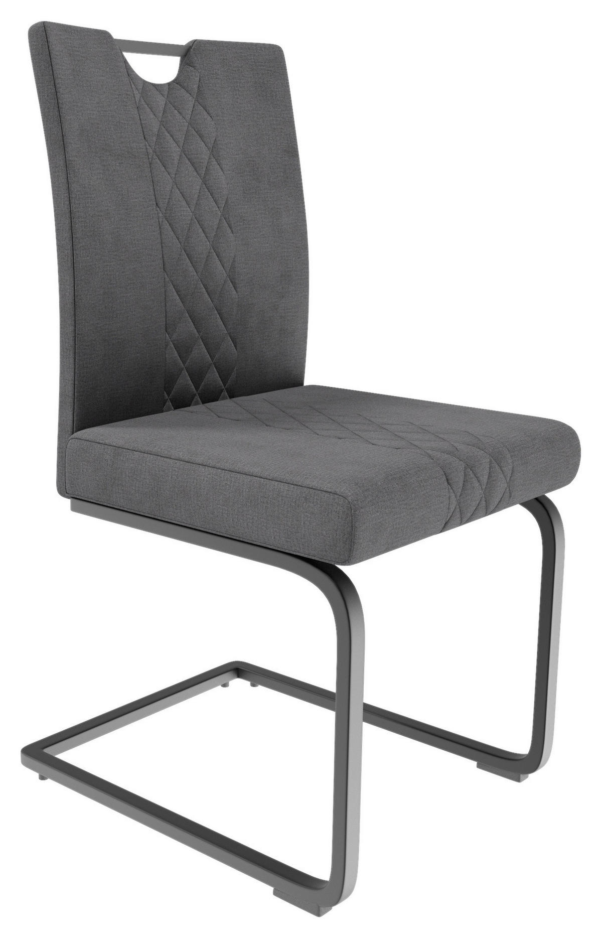 Schwingstuhl Alabama dunkelgrau Microfaser B/H/T: ca. 50x94x60 cm Alabama - schwarz/dunkelgrau (50,00/94,00/60,00cm)