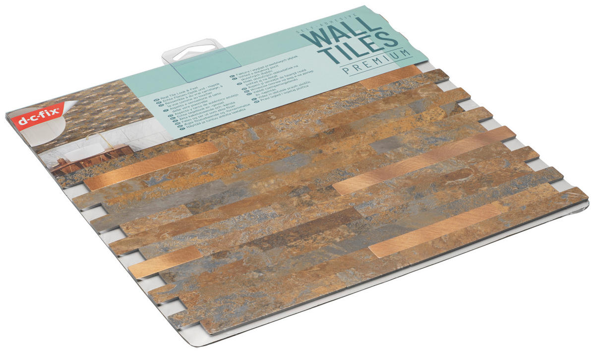 Wandfliesen bronze B/L: ca. 29,2x29,7 cm Wandfliese_d-c-fix_selbstklebend - braun/bronze (29,20/29,70cm)