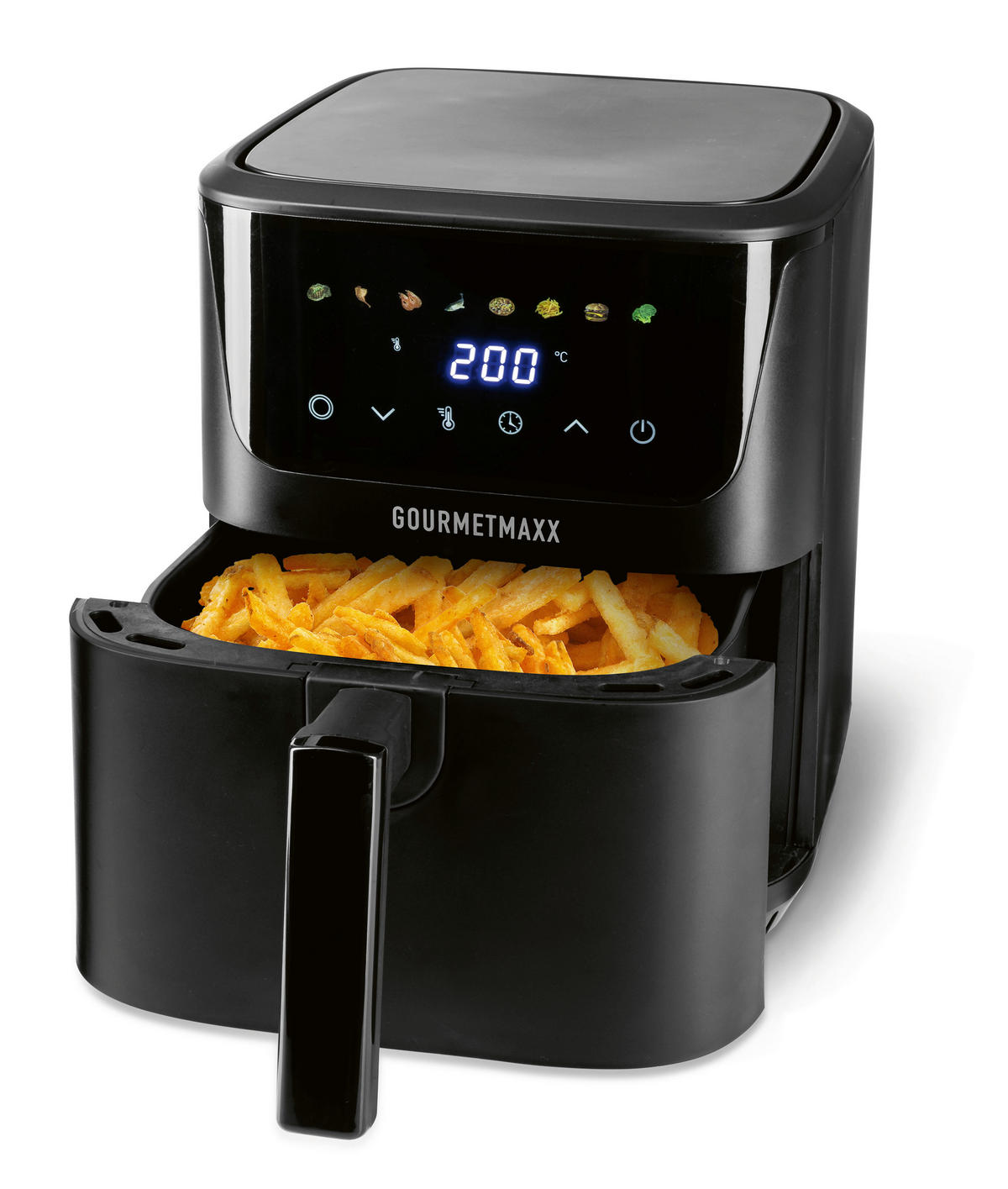 GOURMETmaxx Heißluftfritteuse schwarz Kunststoff B/H/L: ca. 39,1x33,5x28,6 cm ca. 6,5 l Heißluftfritteuse 19183 - schwarz (28,60/39,10/33,50cm) - GOURMETmaxx