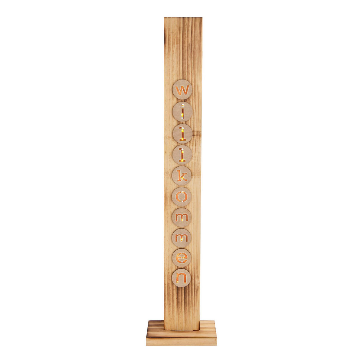 Näve Leuchten LED-Dekoleuchte Willkommen natur B/H/T: ca. 10x82x18 cm Willkommen - natur (10,00/82,00/18,00cm) - Näve Leuchten