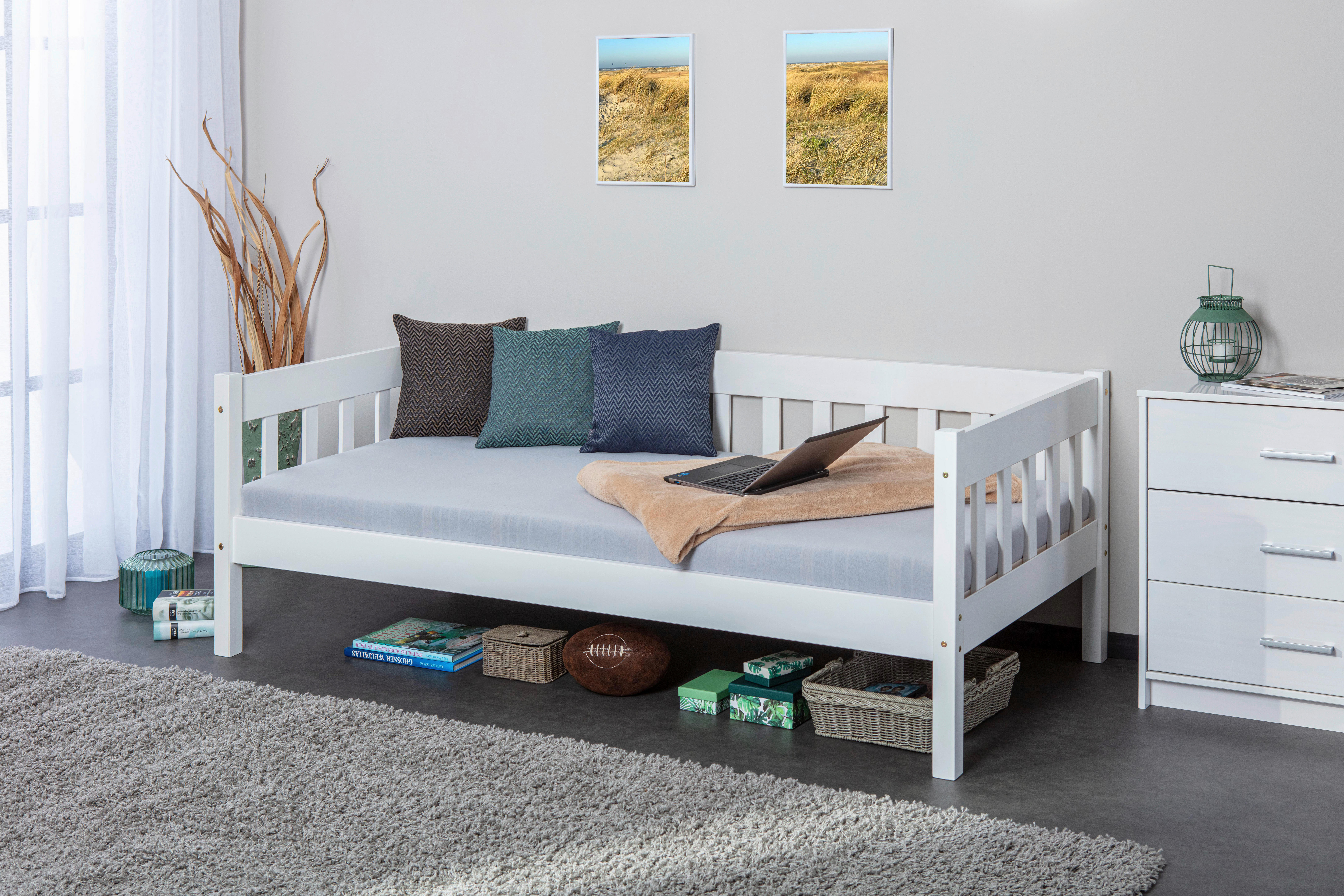 Bett Sintro weiß Liegefläche B/L: ca. 90x200 cm Sintro - weiß (209,00/70,00/100,00cm) - Inter Link