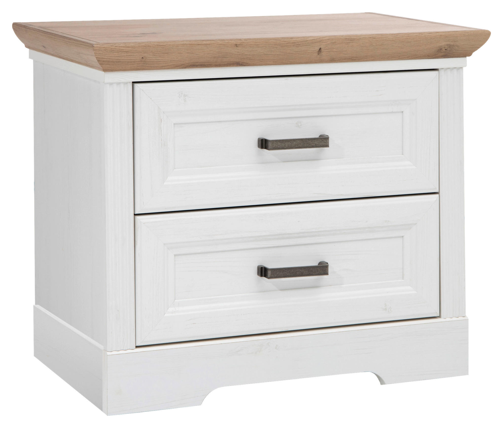 Nachtkonsole Jasmin Eiche Artisan Nachbildung weiß Pinie Nachbildung B/H/T: ca. 64x54x41 cm Jasmin - Eiche/weiß (64,00/54,00/41,00cm)