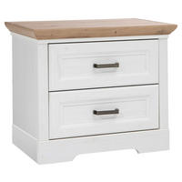 Nachtkonsole Jasmin Eiche Artisan Nachbildung weiß Pinie Nachbildung B/H/T: ca. 64x54x41 cm Jasmin - Eiche/weiß (64,00/54,00/41,00cm)