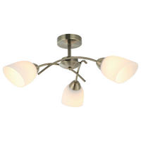 Lamkur Deckenleuchte DONNA 45467 oxidgrün Glas Metall H/L: ca. 25x51 cm E27 3 Brennstellen Donna - oxidgrün (51,00cm) - Lamkur